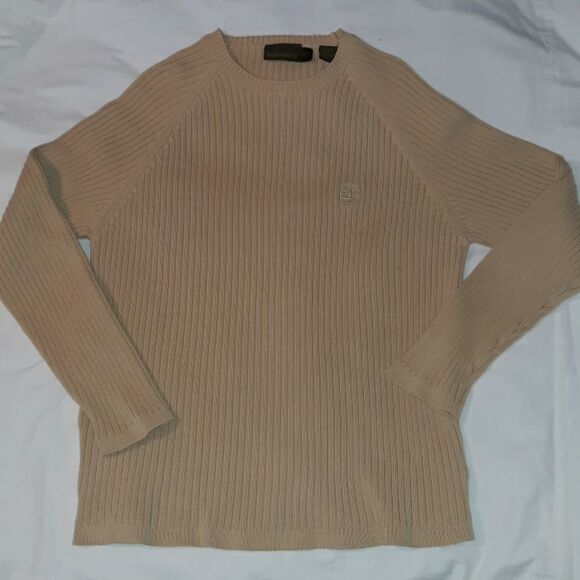 Timberland Small Wheat Tan Colored Cotton Sweater‎ - Picture 1 of 5